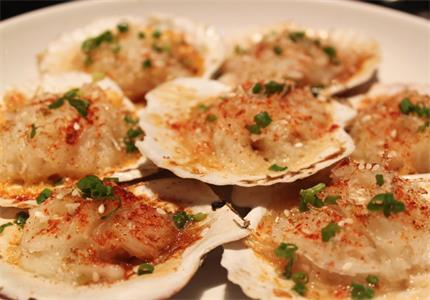 Roasted scallops